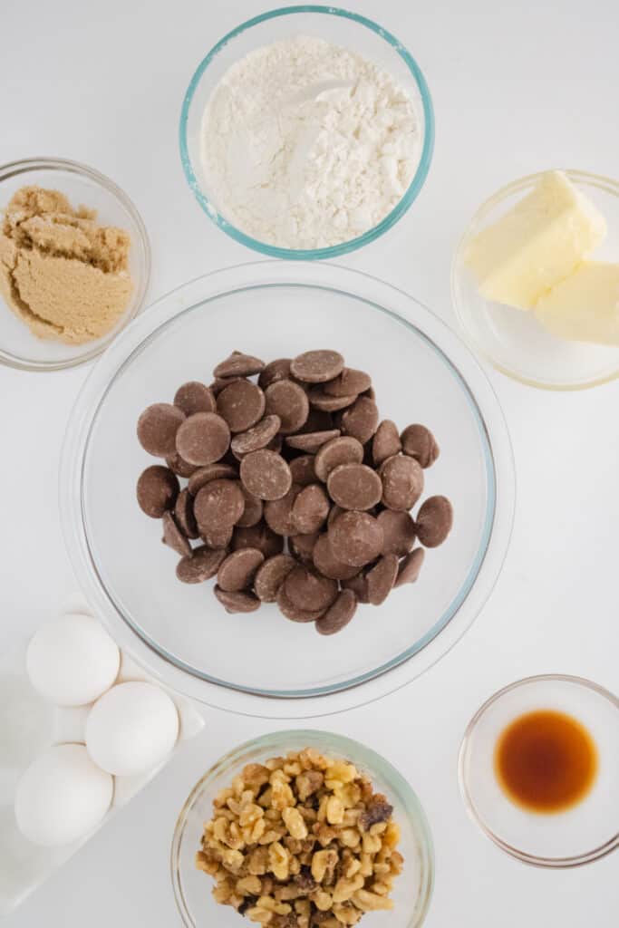 ingredients for brownie recipe