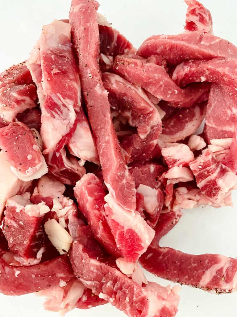 new york strip steak sliced thin for recipe 