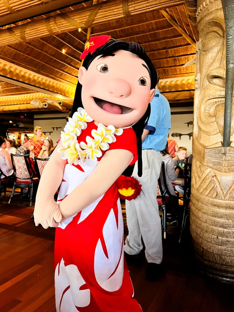 Lilo at theG luten Free Character Breakfast at Ohana