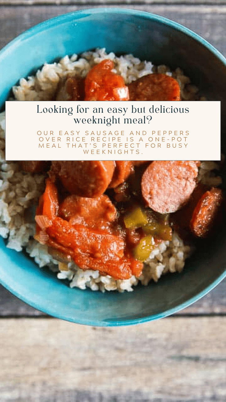 One Pot Rice Cooker Sausage and Peppers