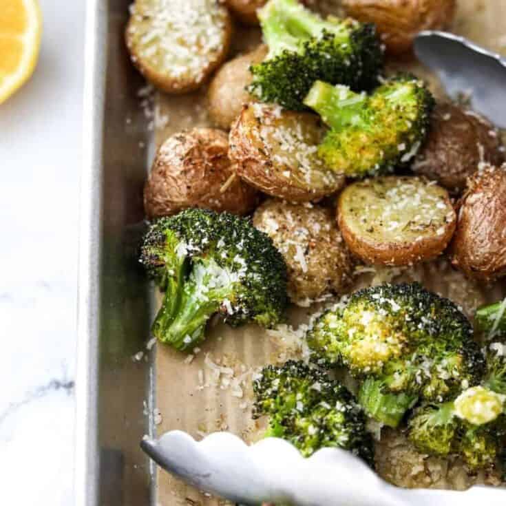 Image for Roasted Broccoli and Potatoes (One Pan Recipe)