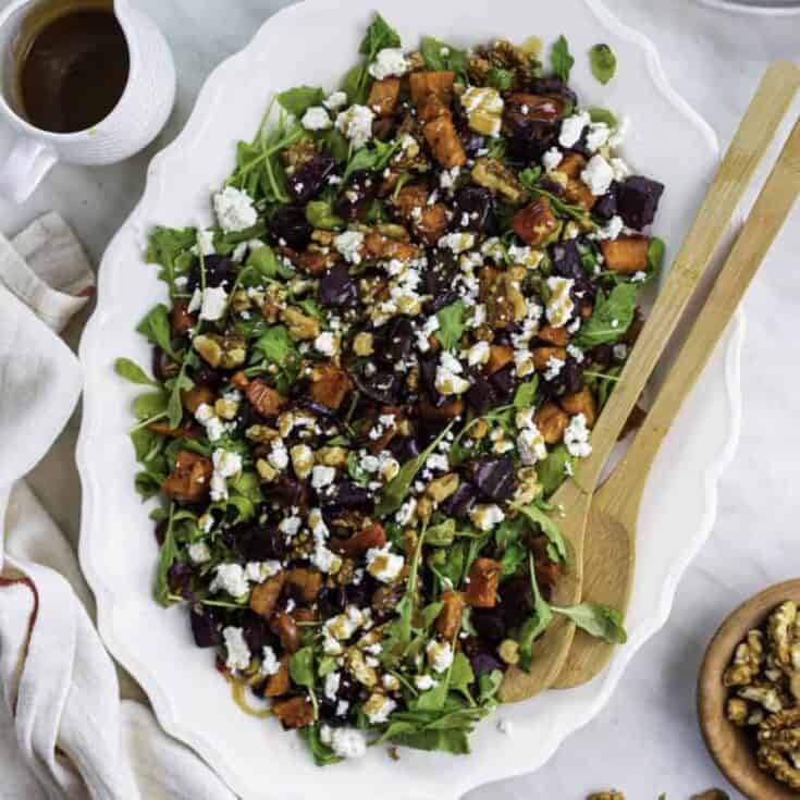 Image for Sweet Potato Beet Salad with Feta (Vegan Option)