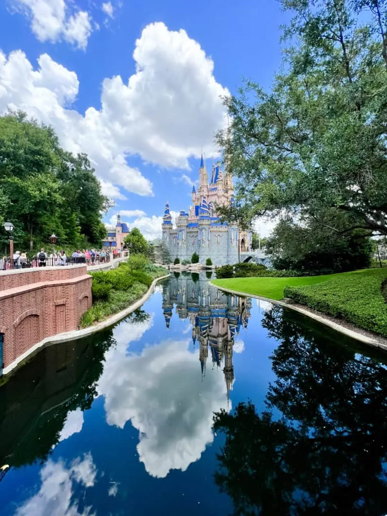view of Cinderella castle at magic kingdom 