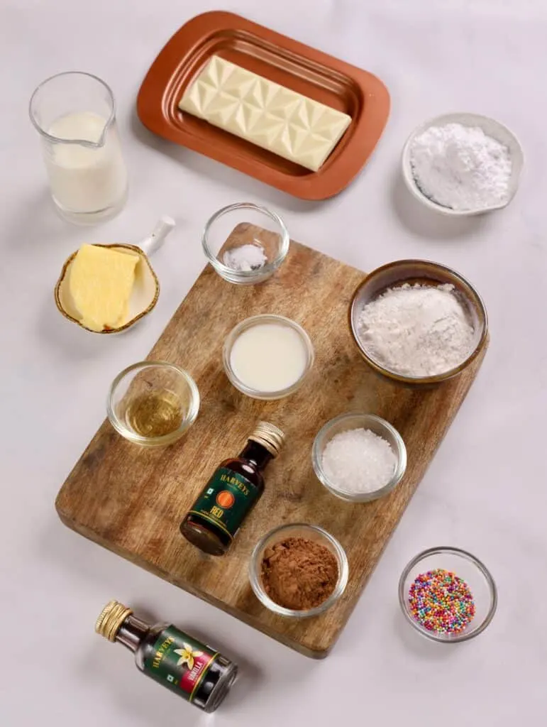 ingredients needed for gluten free  red velvet cake pops
