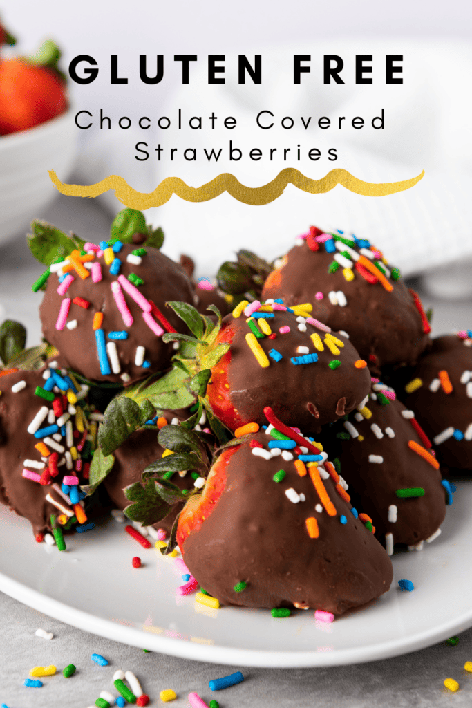 Looking for an easy gluten free recipe for that special someone on Valentine's Day?  Check out this homemade gluten free chocolate-covered strawberries recipe!