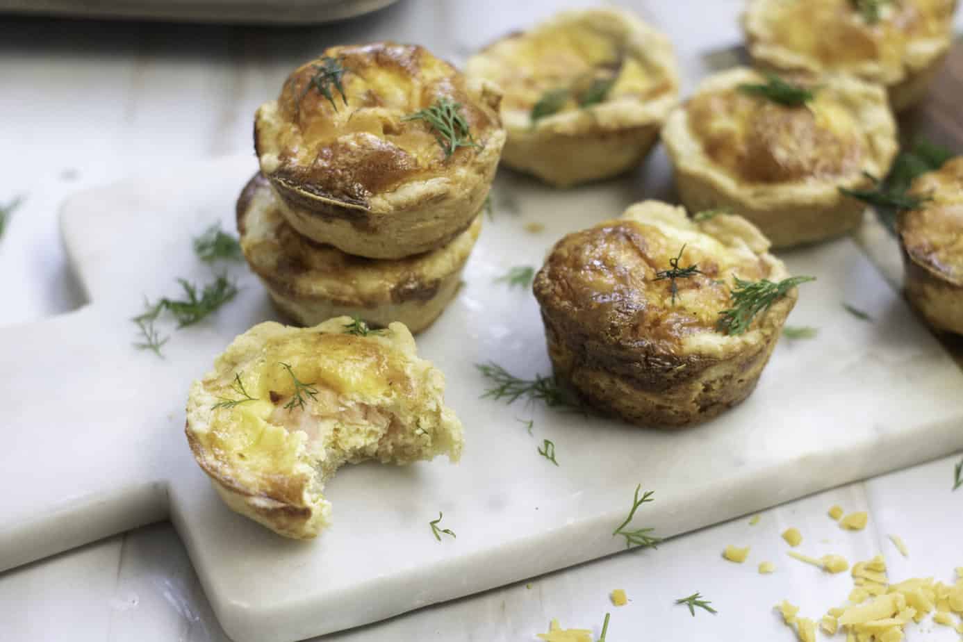 Mini Salmon Quiches Recipe