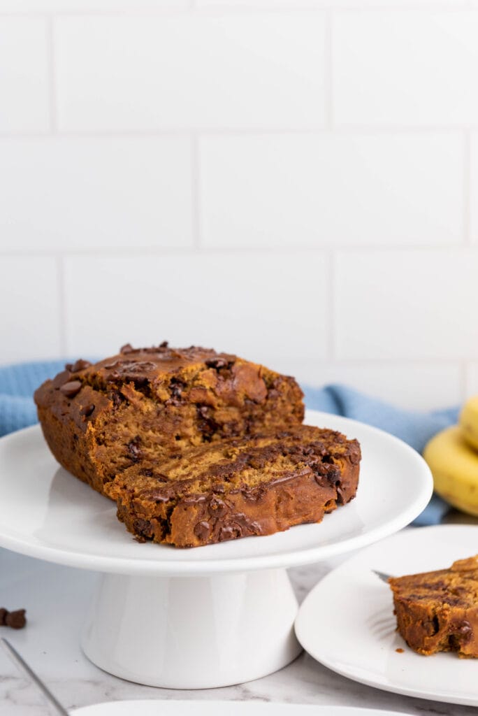 Indulge in this rich, moist, and decadent gluten free chocolate banana bread. Perfect for breakfast or a snack with your coffee!