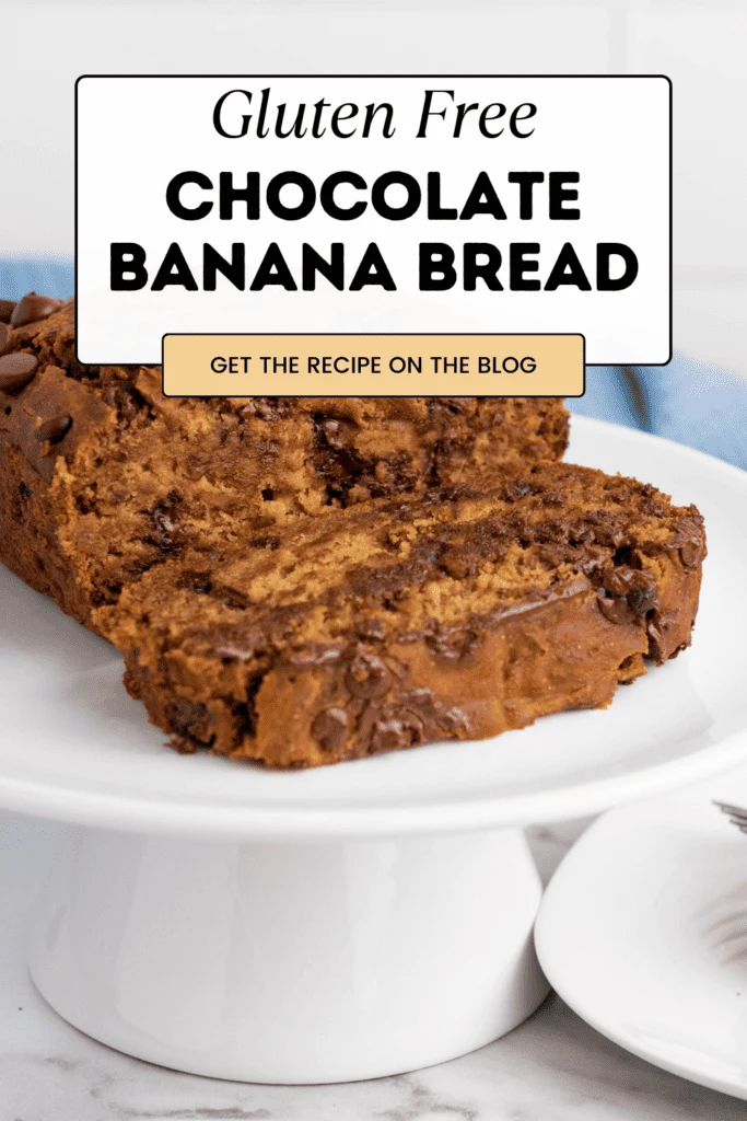 Indulge in this rich, moist, and decadent gluten free chocolate banana bread. Perfect for breakfast or a snack with your coffee!