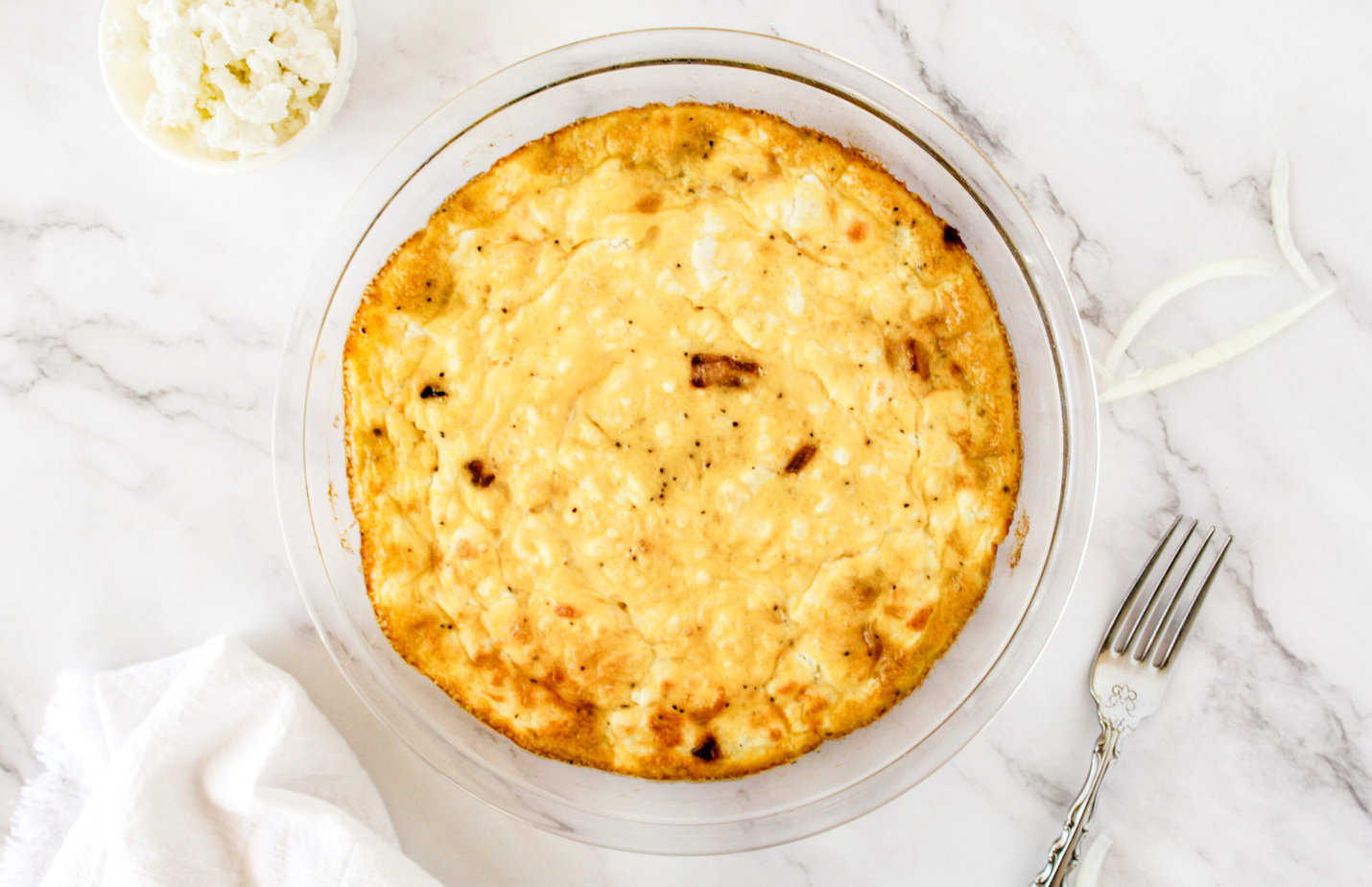 Crustless Goat Cheese Quiche ( Gluten Free)