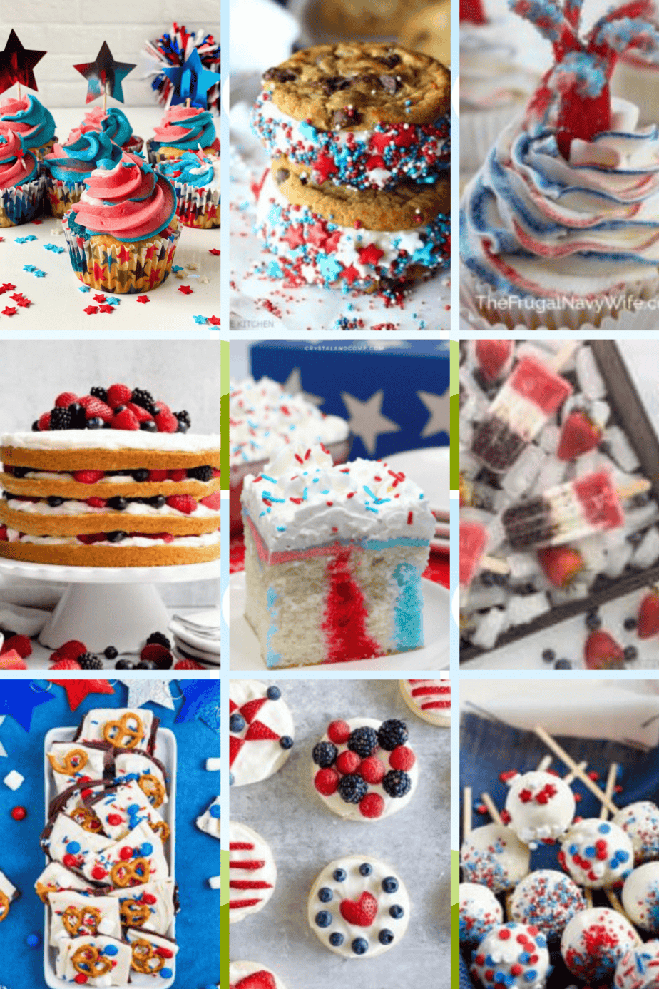 The Big List of Red White and Blue Dessert Ideas