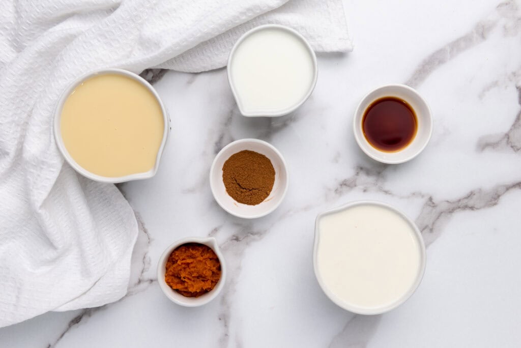 ingredients needed for pumpkin spice coffee creamer